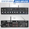 Pyle Desktop Audio Power Amplifier - Bluetooth Stereo Receiver System, FM Radio, Microphone Inputs, MP3/U PT506BT.5 - alternate 3